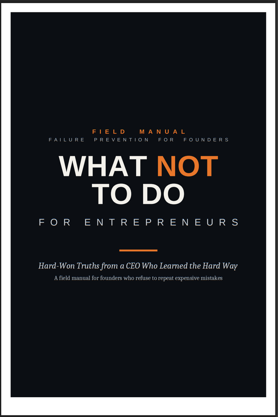 What Not To Do